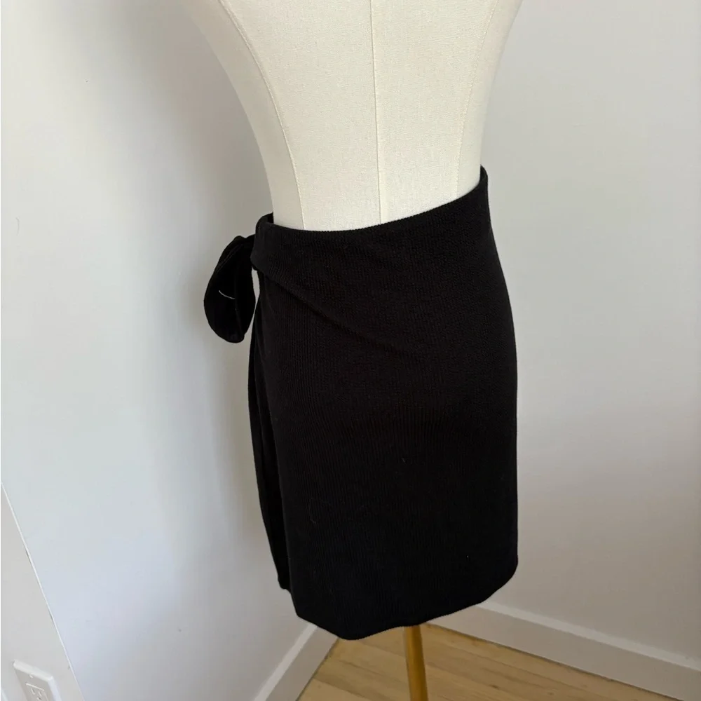 Kendall & Kylie Black Midi Wrap Skirt